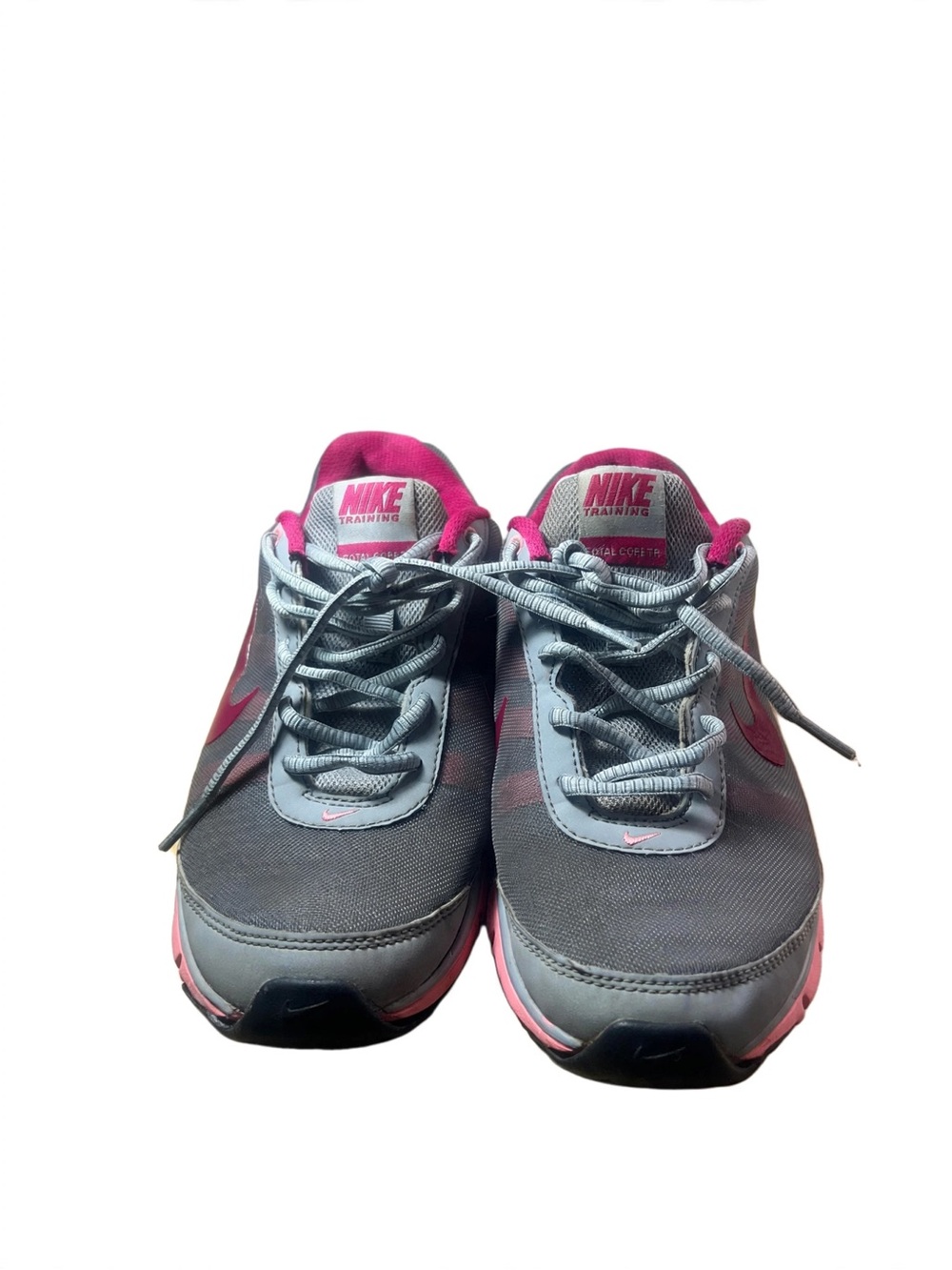 Nike Women's Gray and Pink Athletic Training Shoes